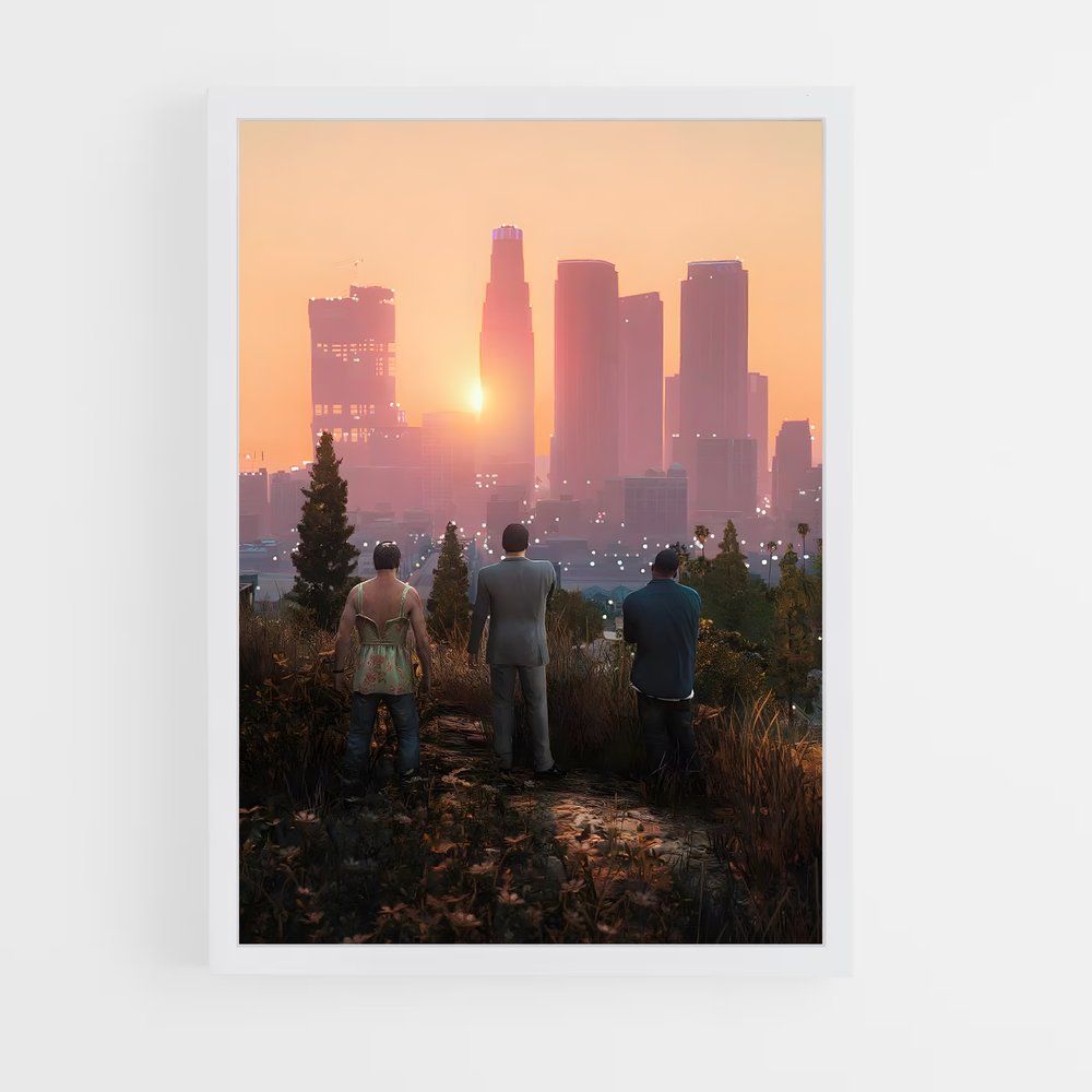 Poster Les Derniers Jours de Los Santos – affiche GTA V (vue 3)